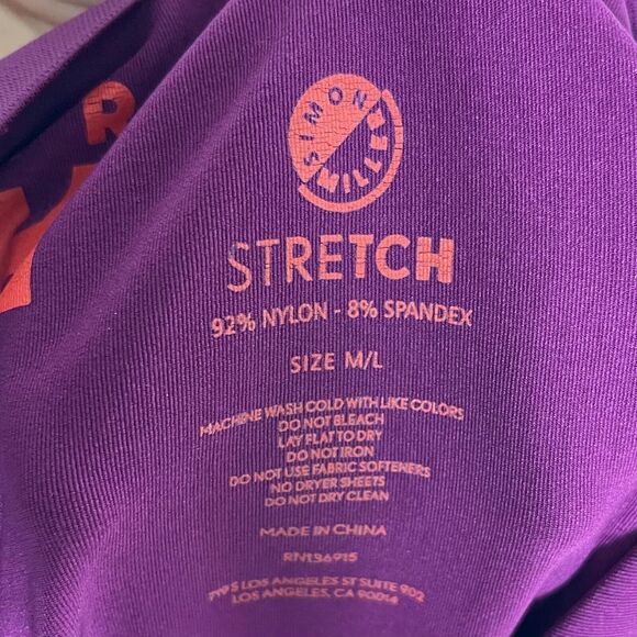 Simon Miller Women's Stretch Evan Stirrup Leggings Purple Size M - Picture 6 of 8